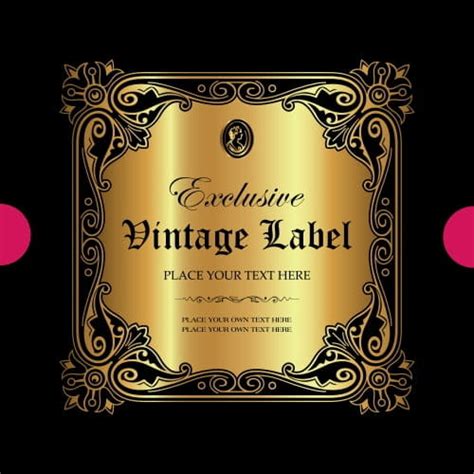 Exclusive Vintage Gold Ornamental Label Vector Eps Uidownload