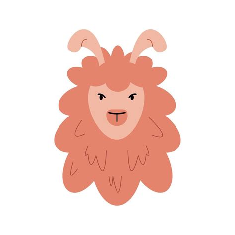 Orange Llama Perubian Head 11451856 Vector Art At Vecteezy