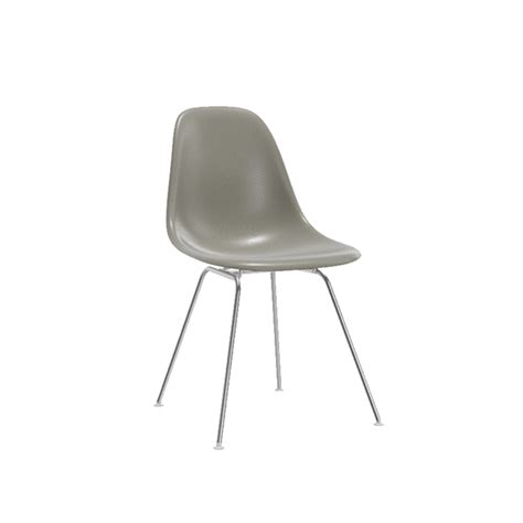 Vitra Sedia Eames Fiberglass Dsx Base Cromo Scocca Eames Raw Umber