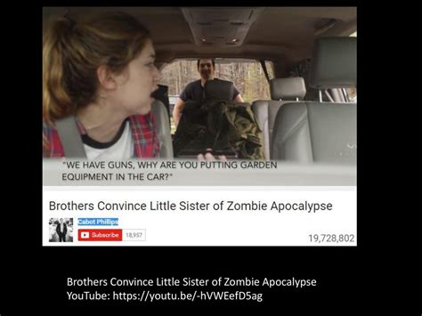 Brothers Convince Little Sister Of Zombie Apocalypse Ppt Download