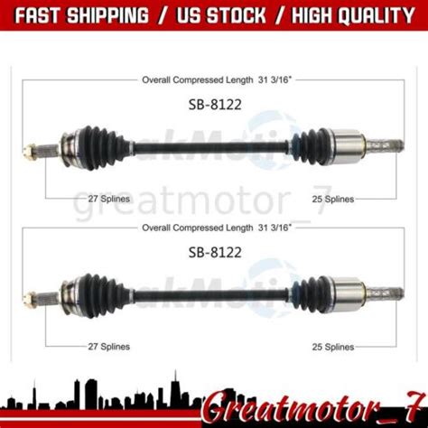 Trakmotive Front Cv Axle Shaft Joint For Subaru Impreza