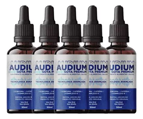 5x Audium Gota Premium 30ml Original Mega Promoção Parcelamento sem