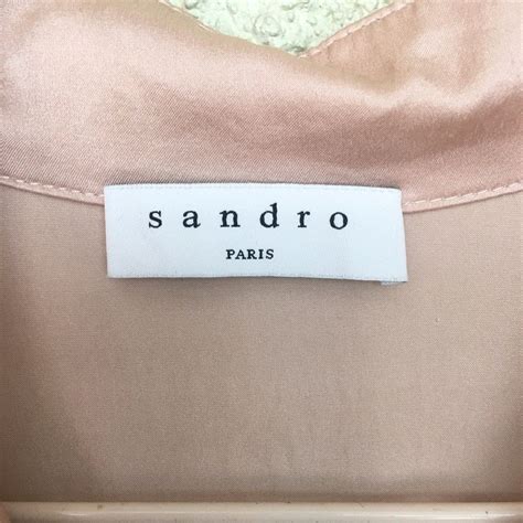 SANDRO Nude Pink Satin Tie Neck Sleeveless Top On Carousell