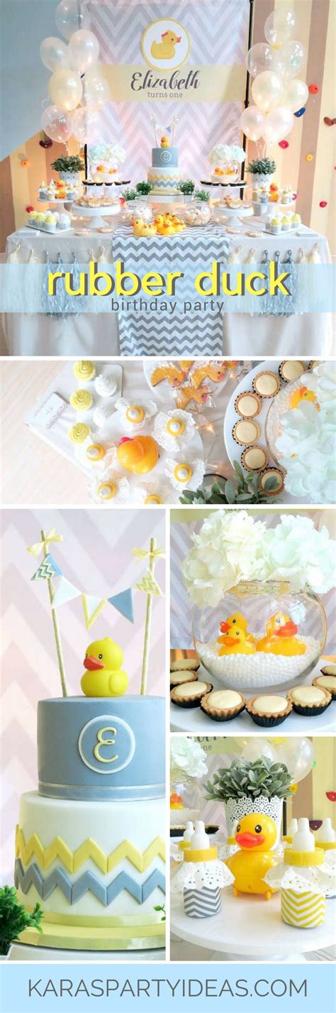 Rubber Duck Birthday Party Kara S Party Ideas Rubber Duck Birthday