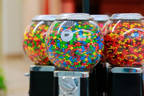 Seattle, WA - July 22, 2013: Famous M&M Candies at Candy Dispenser ...