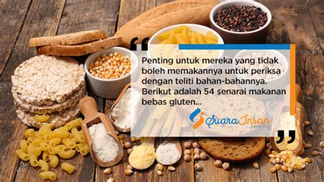 Senarai Makanan Bebas Gluten