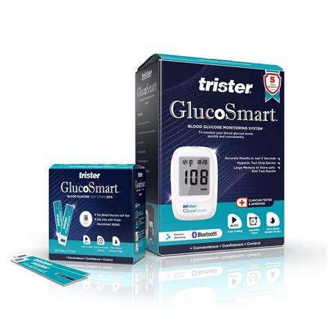 Trister Gluco Smart Blood Glucose Monitoring System TS 380BG Health