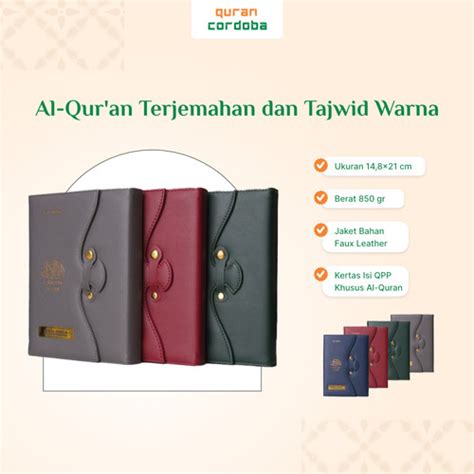 Promo Al Quran Terjemahan Dan Tajwid Warna Quran Cordoba Cover Jaket