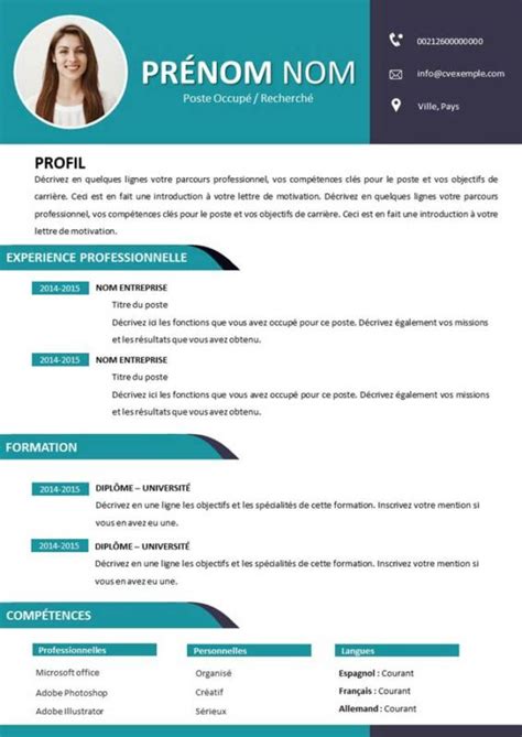 Cv Powerpoint Mod Les De Cv Enti Rement Personnalisables