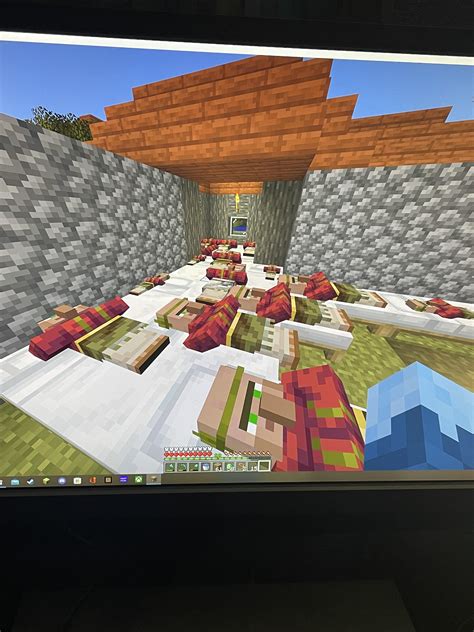 Villager breeding going well. : Minecraft