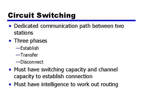 ECS 152 A 7 Circuit Switching Packet Switching