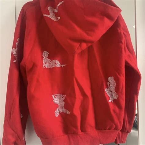 Named Collective Red Zip Up Hoodie Unrealistic Depop