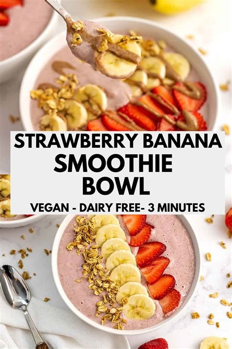 Strawberry Banana Smoothie Bowl Bites Of Wellness