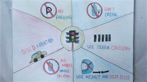 Road Safety Poster Drawing National Road Safety Day Poster Drawing