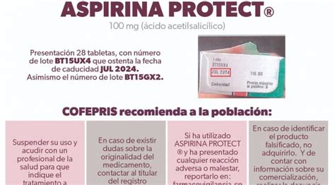 Salud Alerta Ssm Sobre Falsificación De Aspirina Protect