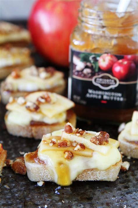 Brie Apple And Honey Crostini