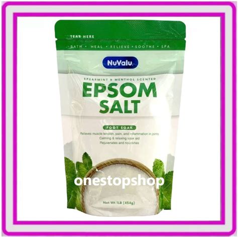 Nuvalu Spearmint And Menthol Scented Epsom Salt Foot Soak 454g Lazada Ph