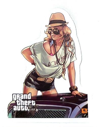 Grand Theft Auto 5 Gta V Hot Babe Water Resistant Sticker Ebay