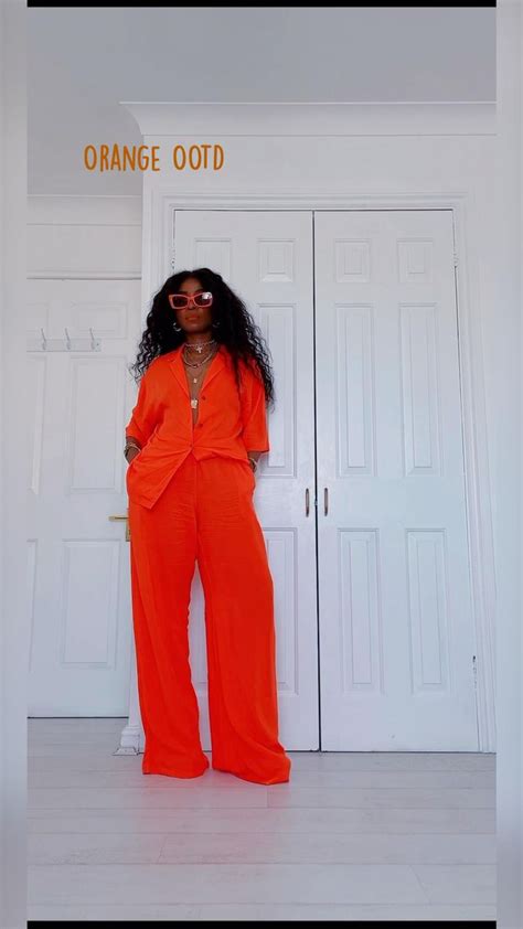 Orange Ootd Fashionista Clothes Fall Fashion Outfits Colour