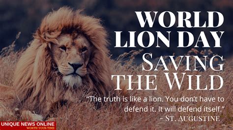 World Lion Day 2021 Theme Quotes Status Images Slogans Poster