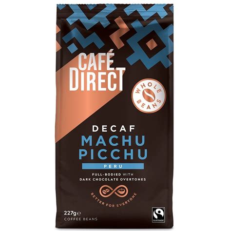 Cafédirect Fairtrade Machu Picchu Decaffeinated Coffee Beans 227g