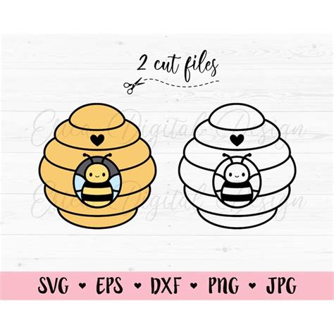 Beehive Svg Bee Svg Cut File Cute Bumble Bee Cutting File Sw Inspire