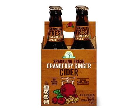 Nature S Nectar Sparkling Cranberry Or CranGinger Juice 4 Packs Aldi