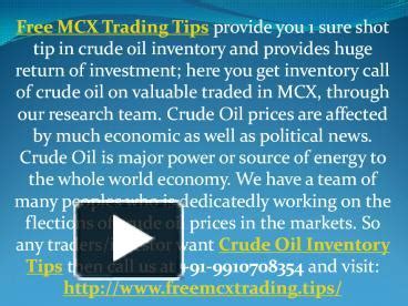 PPT Crude Oil Inventory Calls With Huge Return Of Investment Free