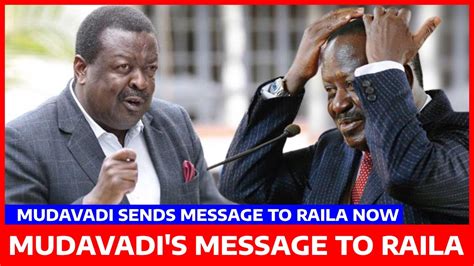 Just In Mudavadi Atuma Ujumbe Mzito Kwa Raila Sasa Hivi Amshauri