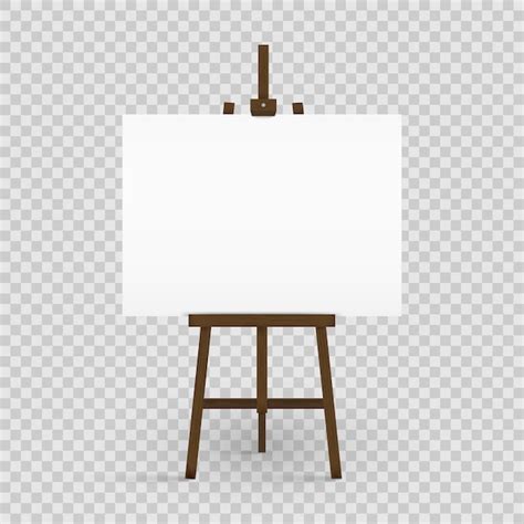 Premium Vector Blank Canvas On A Artist Easel Blank Art Board And