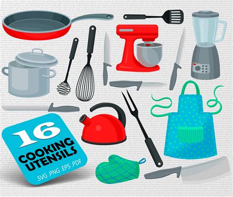 Cooking Utensils Svg Kitchen Svg Cooking Svg Kitchen Clipart Cooking