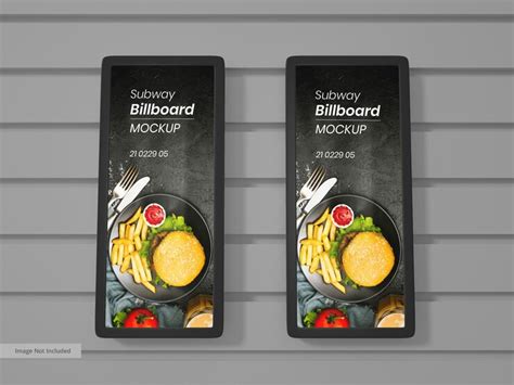 Premium PSD | Horizontal hanging banner mockup