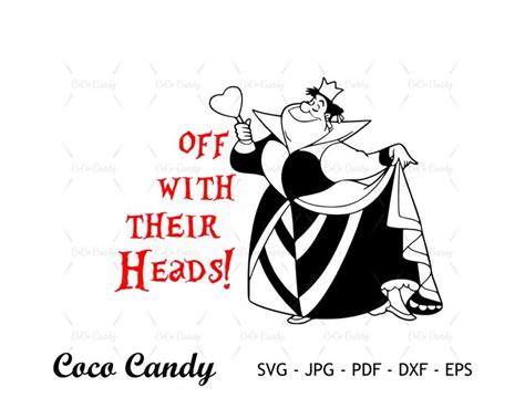 Queen Of Heart SVG Alice In Wonderland SVG Villain Svg Quote SVG Tshirt