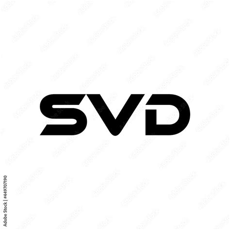 SVD letter logo design with white background in illustrator, vector logo modern alphabet font ...