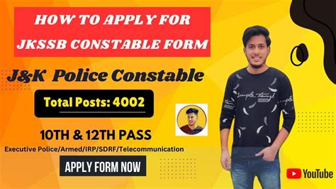 JKSSB Constable Form Fill Up Online JKSSB Constable Age Relaxation