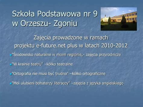 Ppt Szko A Podstawowa Nr W Orzeszu Zgoniu Powerpoint Presentation