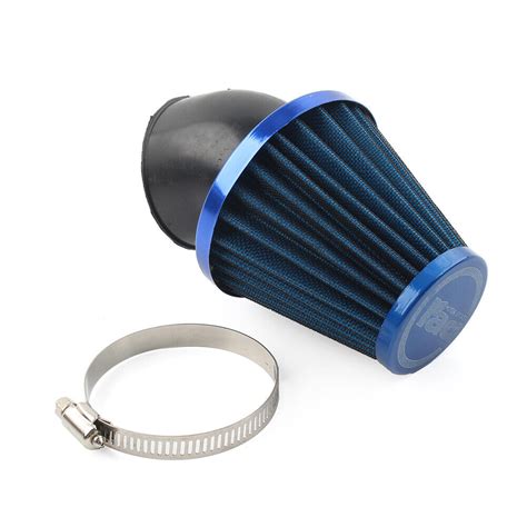 Motorcycle 48mm Air Intake Filter Cleaner Rubber Bend Inlet Stainless