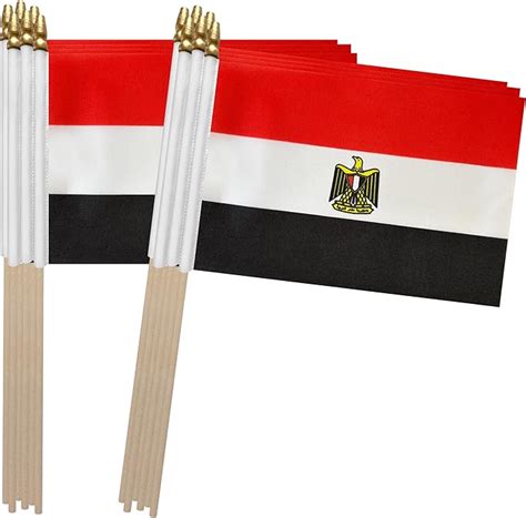 Amazon Tsmd Egypt Stick Flag Egyptian Small Mini Hand Held Flags