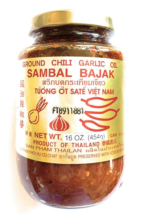 Buy Sambal Bajak Ground Chili Garlic Oil Paste Extra Hot 16 Oz