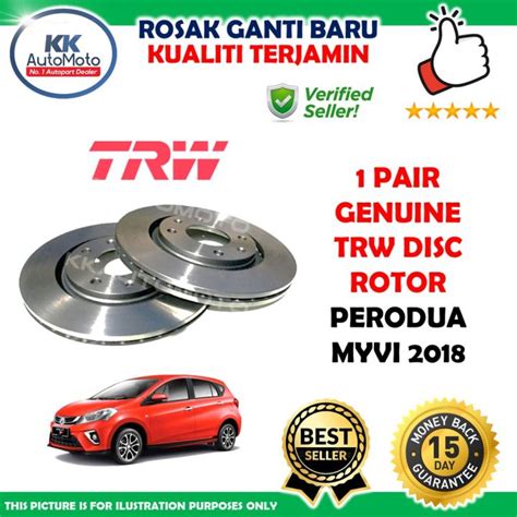 Perodua Myvi 2018 New Model G3 Genuine 1 Pair Front TRW Disc Rotor