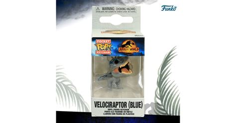 Funko Pop Keychain Jurassic World Dominion Velociraptor Blue Llavero