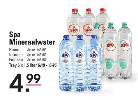 Spa Mineraalwater Promotie Bij Sligro