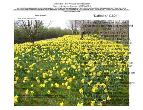 Docx Daffodils Poetry Analysis Frame Dokumen Tips