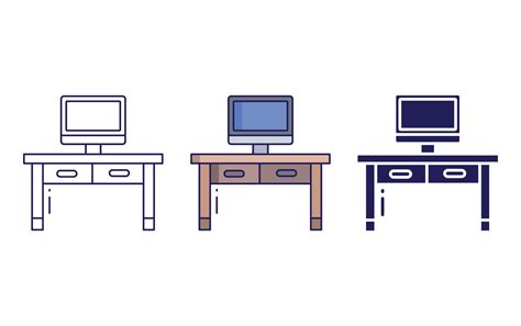 Work Desk vector icon 21478192 Vector Art at Vecteezy