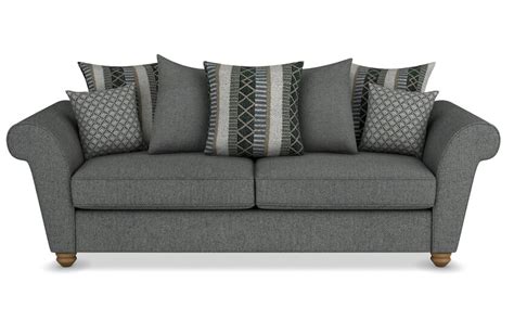 Aurora Fabric 3 Seater Scatter Back Sofa