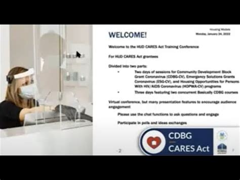 2022 CARES Act Conference CDBG CV Housing Models Part 1 Of 2 YouTube