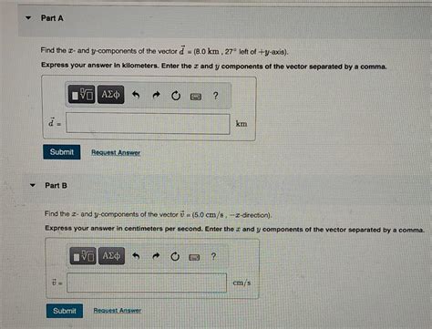 Solved Find The X And Y Components Of The Vector D Chegg