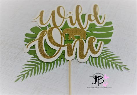 Wild One Cake Toppers Safari Cake Topper Jungle Safari Cake Etsy