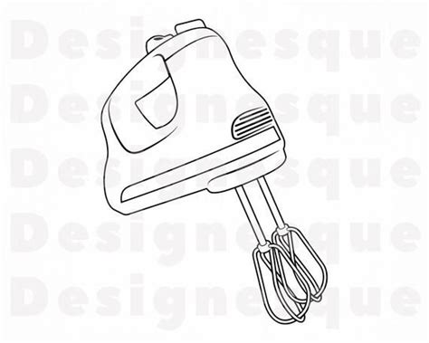 Hand Mixer Outline Svg Baking Svg Cooking Svg Hand Mixer Etsy In 2021