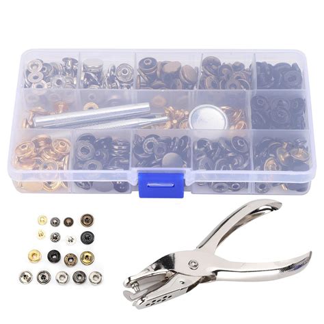 Cheap Set Snap Fastener Kit Leather Color Metal Button Press